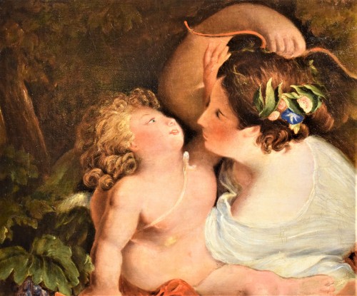 Venus et Cupidon, école anglaise du XIXe siècle - Romano Ischia